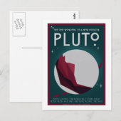 Briefkaart voor ruimtevaart - Pluto (Voorkant / Achterkant)