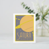 Briefkaart voor ruimtevaart - Saturnus (Staand voorkant)