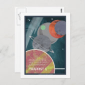 Briefkaart voor ruimtevaart - Trappist 1 (Voorkant / Achterkant)