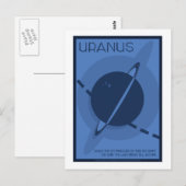 Briefkaart voor ruimtevaart - Uranus (Voorkant / Achterkant)