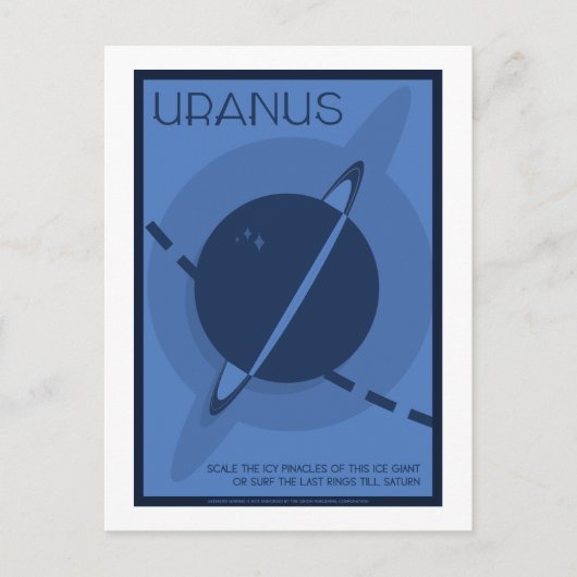 Briefkaart voor ruimtevaart - Uranus (Voorkant)