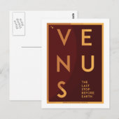 Briefkaart voor ruimtevaart - Venus (Voorkant / Achterkant)