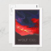 Briefkaart voor ruimtevaart - Wolf 1061b (Voorkant / Achterkant)