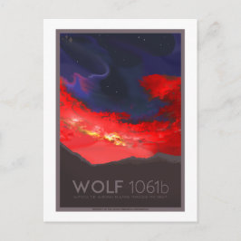 Briefkaart voor ruimtevaart - Wolf 1061b