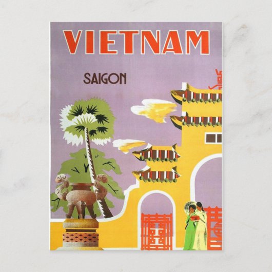 Briefkaart voor Saigon Travel (Voorkant)