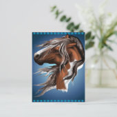 Briefkaart voor schilderpaardengezicht (Staand voorkant)