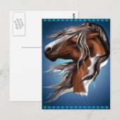 Briefkaart voor schilderpaardengezicht (Voorkant / Achterkant)