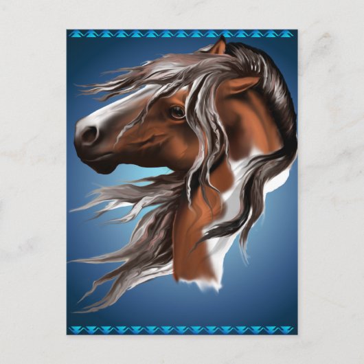 Briefkaart voor schilderpaardengezicht (Voorkant)