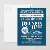Briefkaart voor schoolreünie (Voorkant / Achterkant)
