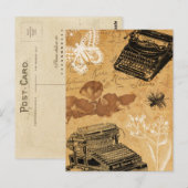 Briefkaart voor  schrijfmachines (Voorkant / Achterkant)