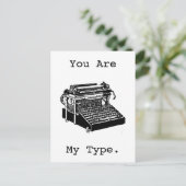 Briefkaart voor  schrijfmachines (Staand voorkant)