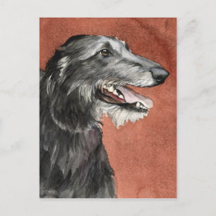 Briefkaart voor Scottish Deerhound Dog Art