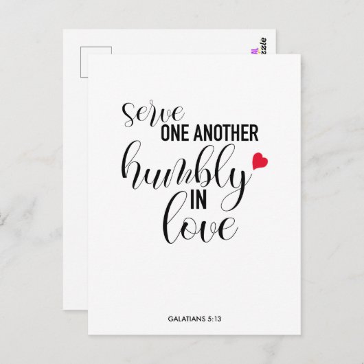 briefkaart voor "Serve One A"-prijsopgave (Voorkant / Achterkant)