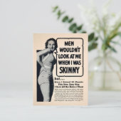 Briefkaart voor Skinny Girl Advertisement (Staand voorkant)