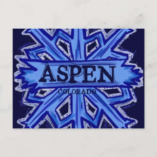 Briefkaart voor sneeuwvlokken van Aspen Colorado