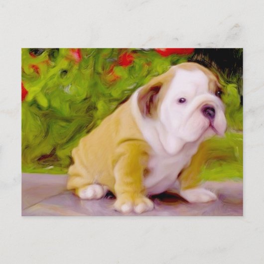 Briefkaart voor snuffelpuppy (Voorkant)