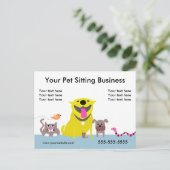 Briefkaart voor speciale acties van Pet Sitter - b (Staand voorkant)