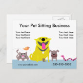 Briefkaart voor speciale acties van Pet Sitter - b (Voorkant / Achterkant)