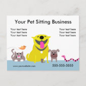 Briefkaart voor speciale acties van Pet Sitter - b (Voorkant)