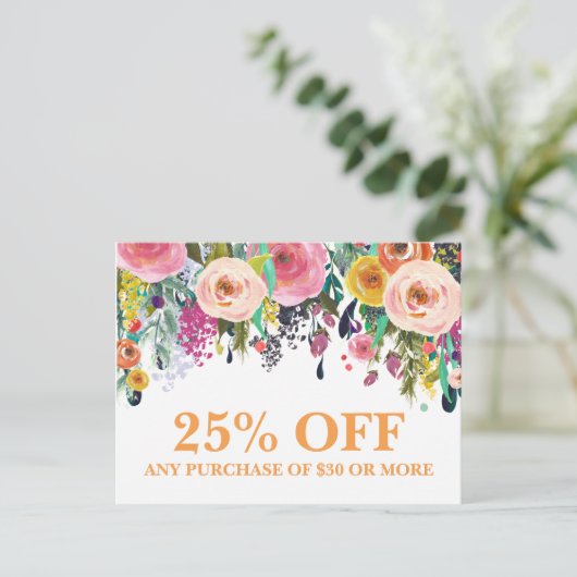 Briefkaart voor speciale acties voor het in de han (Staand voorkant)