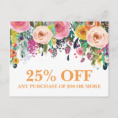 Briefkaart voor speciale acties voor het in de han (Voorkant)