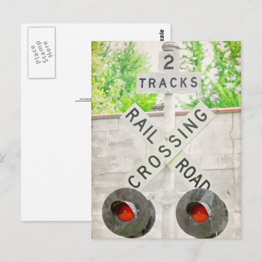 Briefkaart voor spoorwegovergangen (Voorkant / Achterkant)