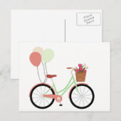 Briefkaart voor Springtime-fietsen (Voorkant / Achterkant)
