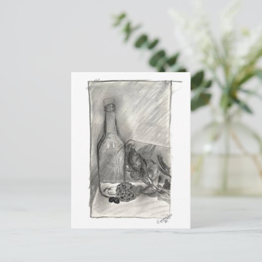 Briefkaart voor stille houtskool (Staand voorkant)