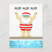 Briefkaart voor swimmer kerst (Voorkant)