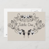 Briefkaart voor tabelnummer (Voorkant / Achterkant)