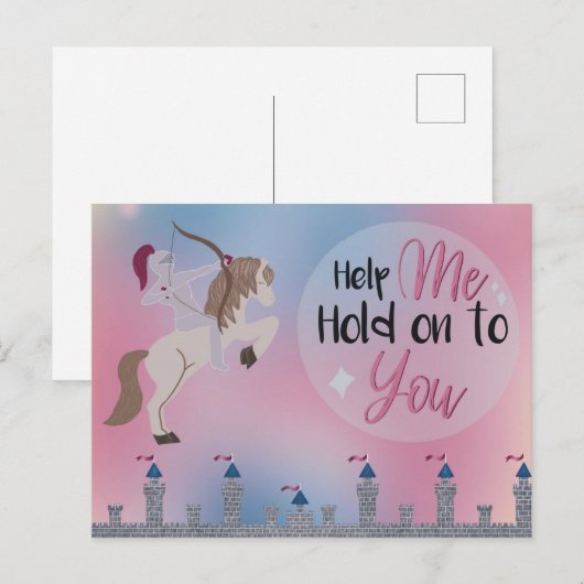 Briefkaart voor talgalbum: De Archer (Voorkant / Achterkant)