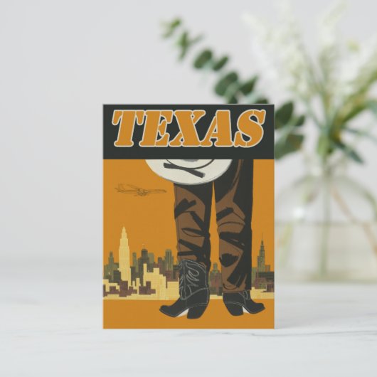 BRIEFKAART voor TEXAS-reizen (Staand voorkant)