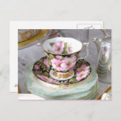 Briefkaart voor thee en sympathie (Voorkant / Achterkant)