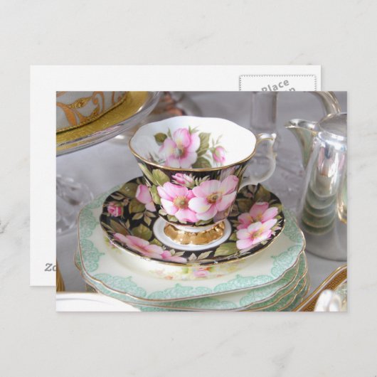 Briefkaart voor thee en sympathie (Voorkant / Achterkant)