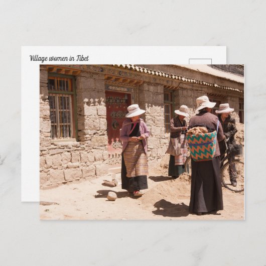 Briefkaart voor Tibetaanse vrouwen (Voorkant / Achterkant)
