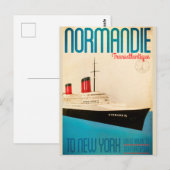  Briefkaart voor transatlantische reizen (Voorkant / Achterkant)