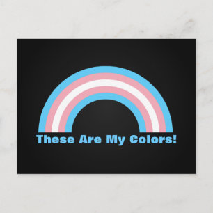Briefkaart voor transgenderregenboogpride