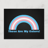 Briefkaart voor transgenderregenboogpride (Voorkant)