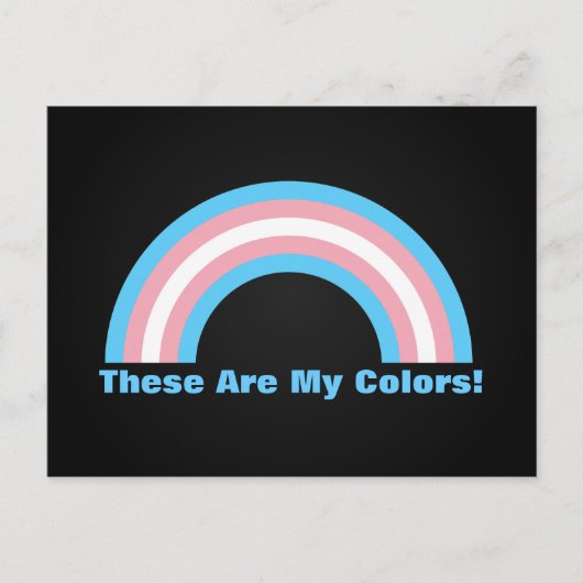 Briefkaart voor transgenderregenboogpride (Voorkant)