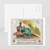 Briefkaart voor treinreis Zuid-Devon Railway Vinta (Voorkant / Achterkant)