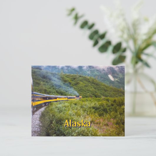 Briefkaart voor treinreizen Alaska (Staand voorkant)