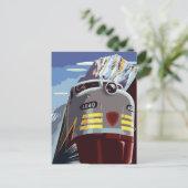 Briefkaart voor treinreizen met oprolmechanisme (Staand voorkant)