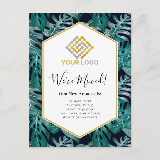 Briefkaart voor Tropical Business Moving Notice (Voorkant)