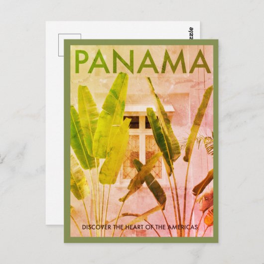 Briefkaart voor Tropische Panama-reizen (Voorkant / Achterkant)