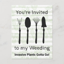 Briefkaart voor uitnodiging in de week van de wild