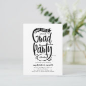 Briefkaart voor uitnodiging van Banner Graduation  (Staand voorkant)