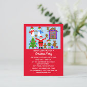 Briefkaart voor uitnodiging voor kerstcadeautjes # (Staand voorkant)