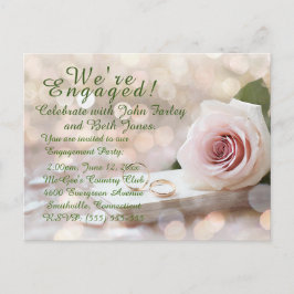 Briefkaart voor uitnodigingen van de verlovingsgro