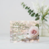 Briefkaart voor uitnodigingen van de verlovingsgro (Staand voorkant)