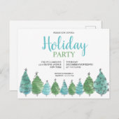 Briefkaart voor uitnodigingen voor de Groene Kerst (Voorkant / Achterkant)